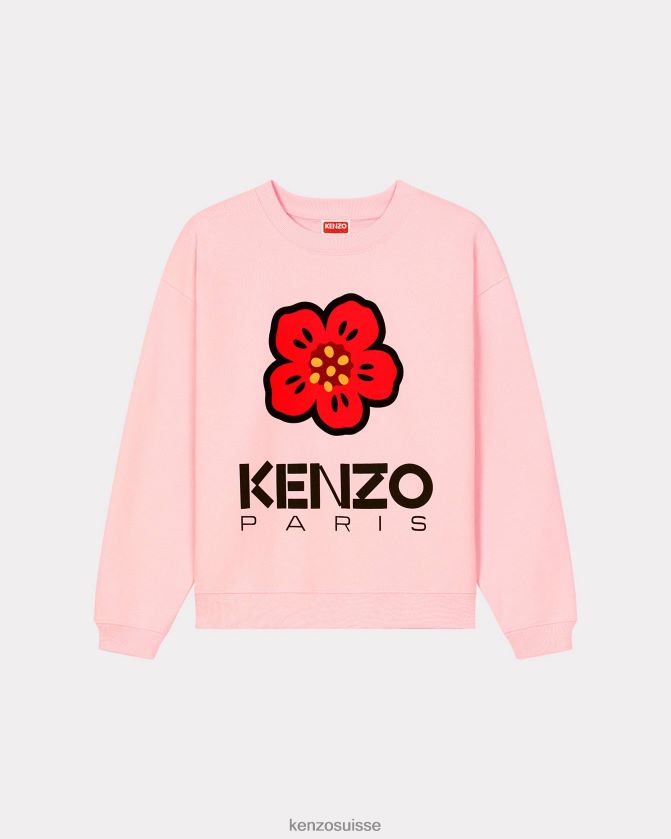 Kenzo sweat-shirt fleur de boke femmes rose fané D2804X514 vêtements