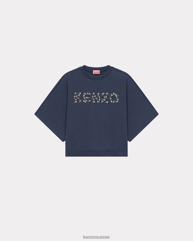 Kenzo sweat-shirt à manches courtes femmes bleu nuit D2804X635 vêtements