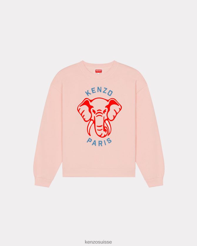 Kenzo sweat 'varsity jungle' éléphant femmes rose fané D2804X373 vêtements