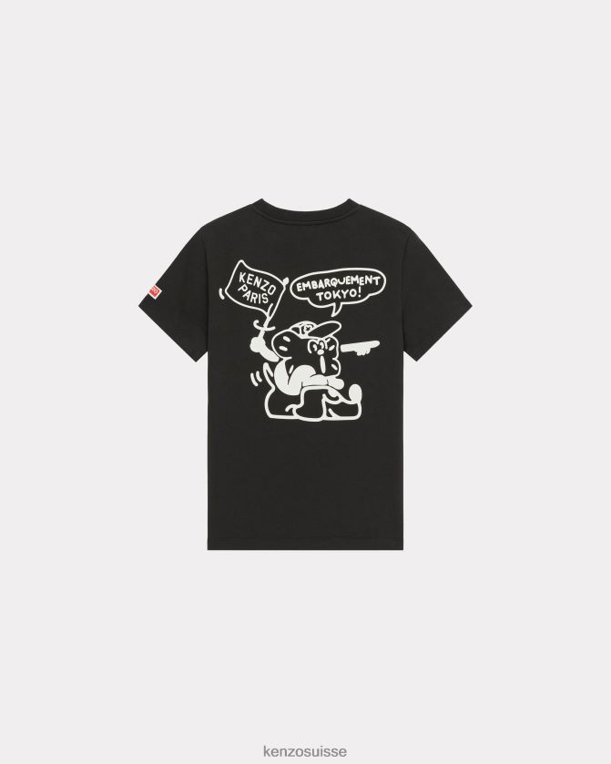 Kenzo T-shirt Boke Travels femmes noir D2804X478 vêtements