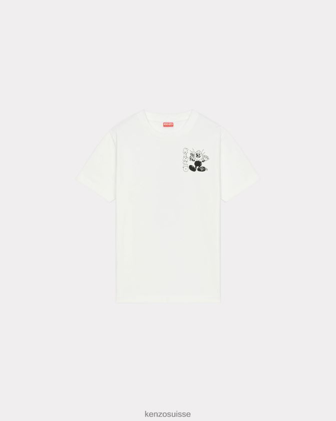 Kenzo t-shirt ample Boke femmes blanc cassé D2804X452 vêtements