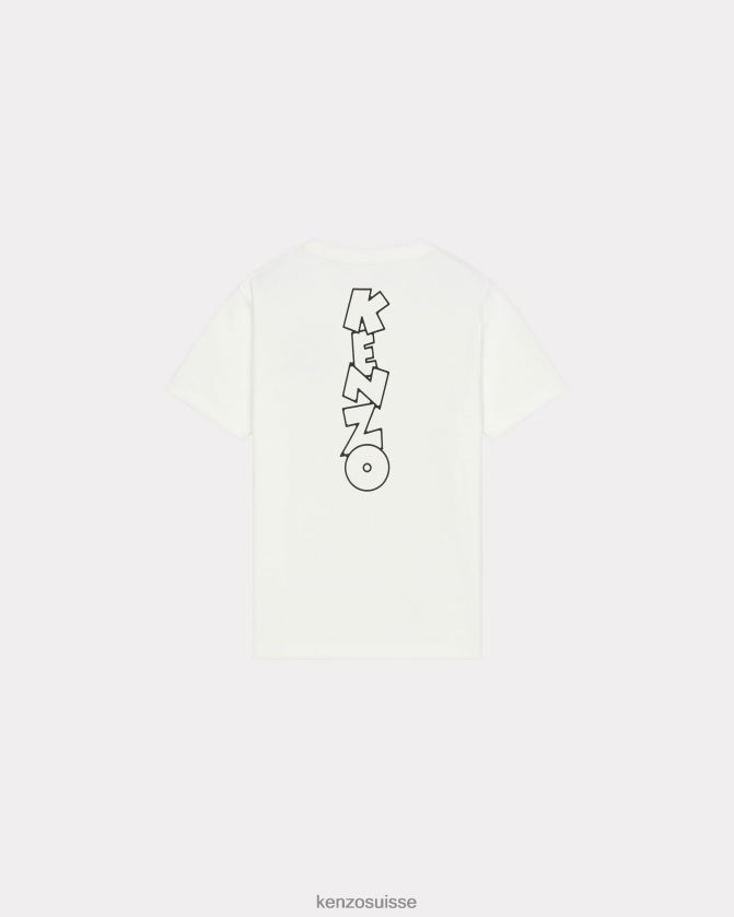 Kenzo t-shirt ample Boke femmes blanc cassé D2804X452 vêtements