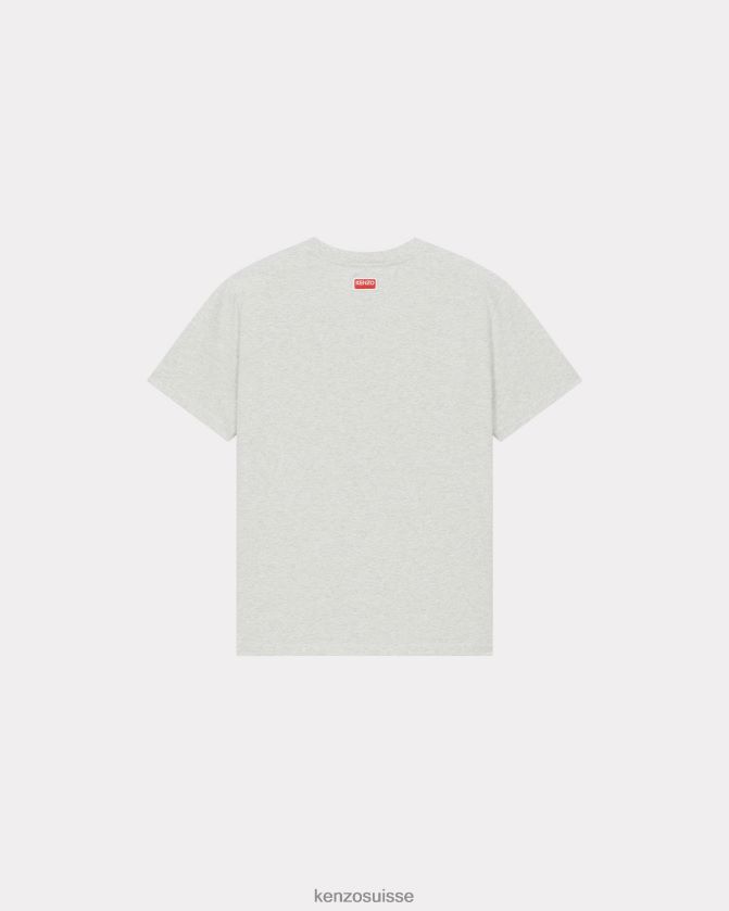 Kenzo t-shirt ample avec écusson Target femmes gris pale D2804X551 vêtements