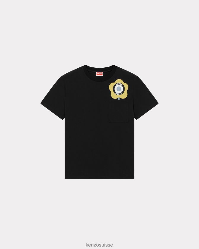 Kenzo t-shirt ample avec écusson Target femmes noir D2804X610 vêtements