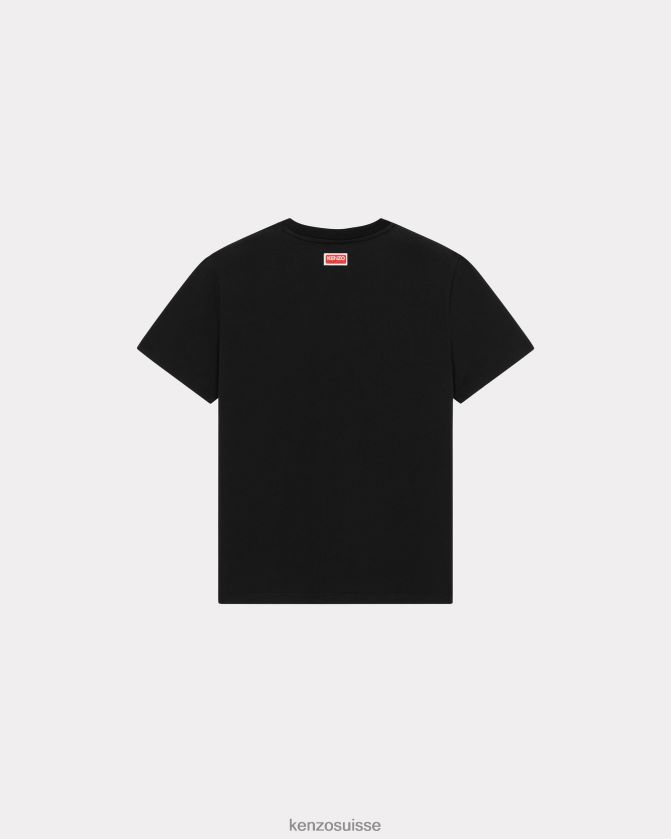 Kenzo t-shirt ample avec écusson Target femmes noir D2804X610 vêtements