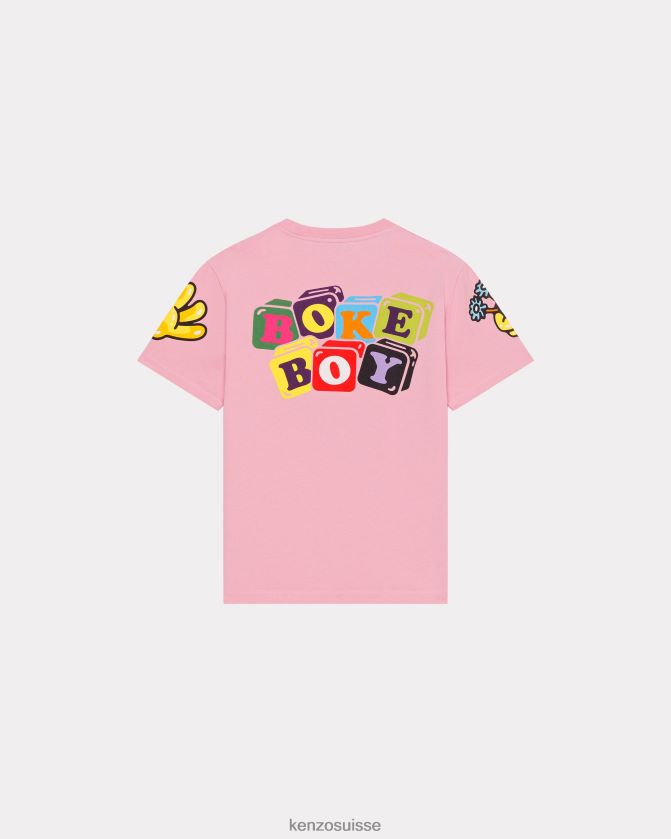 Kenzo t-shirt ample boké femmes rose D2804X490 vêtements