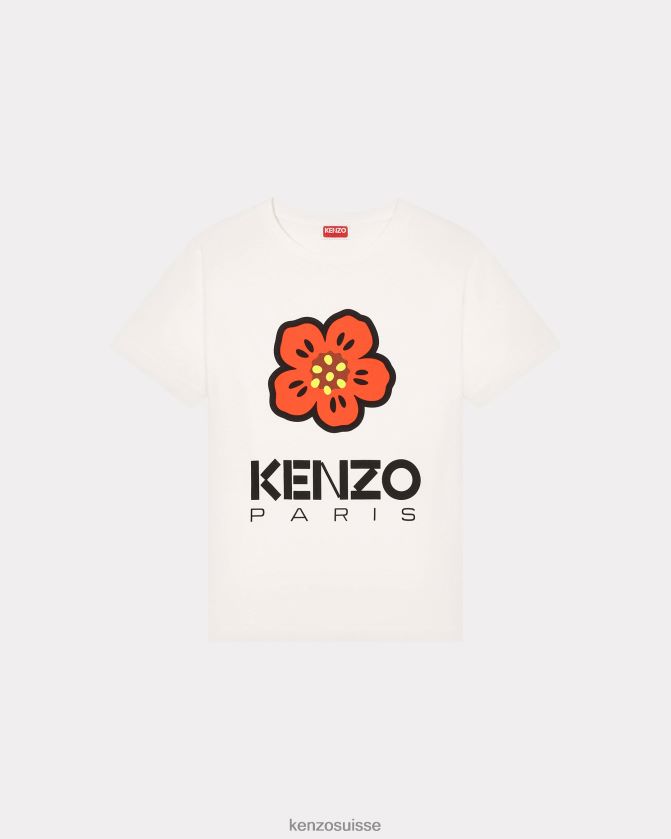 Kenzo t-shirt ample "fleur de boke" femmes blanc D2804X480 vêtements