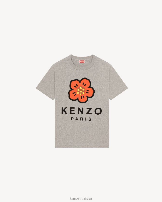 Kenzo t-shirt ample "fleur de boke" femmes gris perle D2804X475 vêtements