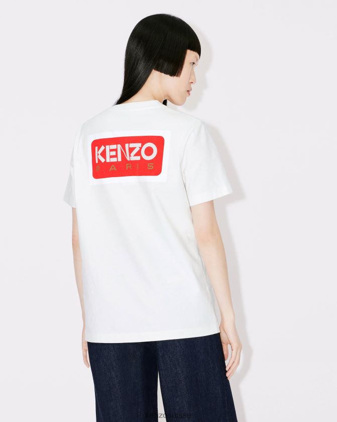 Kenzo t-shirt ample paris femmes blanc cassé D2804X463 vêtements