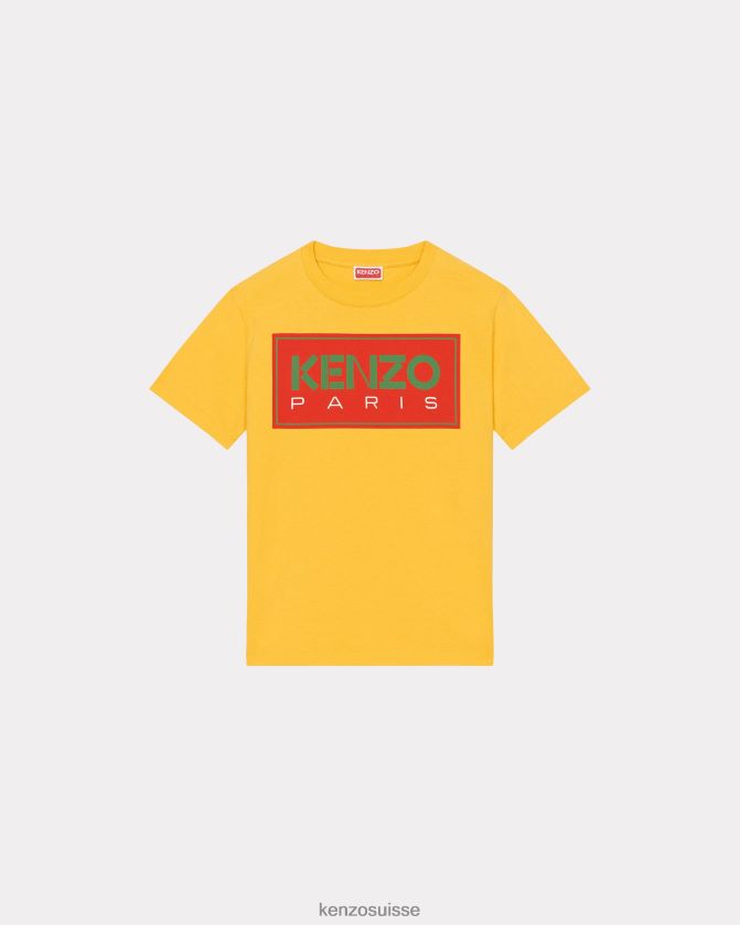 Kenzo t-shirt ample paris femmes jaune doré D2804X398 vêtements
