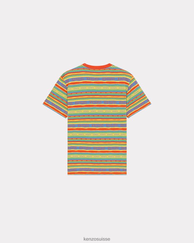 Kenzo t-shirt ample à rayures surf femmes jaune doré D2804X506 vêtements