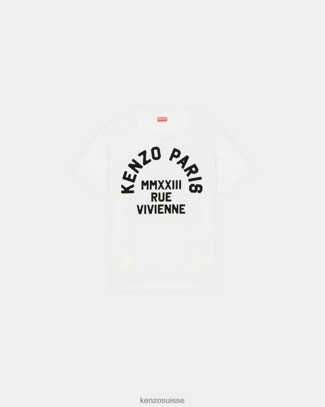 Kenzo t-shirt ample rue vivienne femmes blanc cassé D2804X477 vêtements