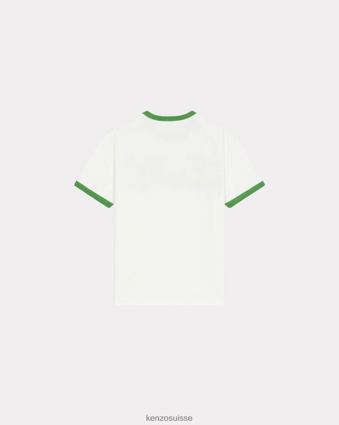 Kenzo t-shirt ample tatouage fleur aloha femmes herbe verte D2804X473 vêtements