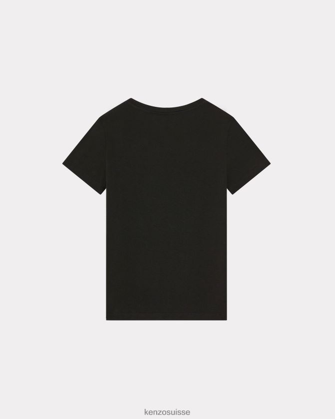 Kenzo t-shirt avec écusson de fleur de boke femmes noir D2804X695 vêtements