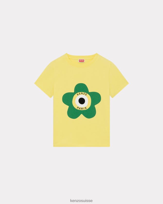 Kenzo t-shirt cible femmes citron D2804X646 vêtements