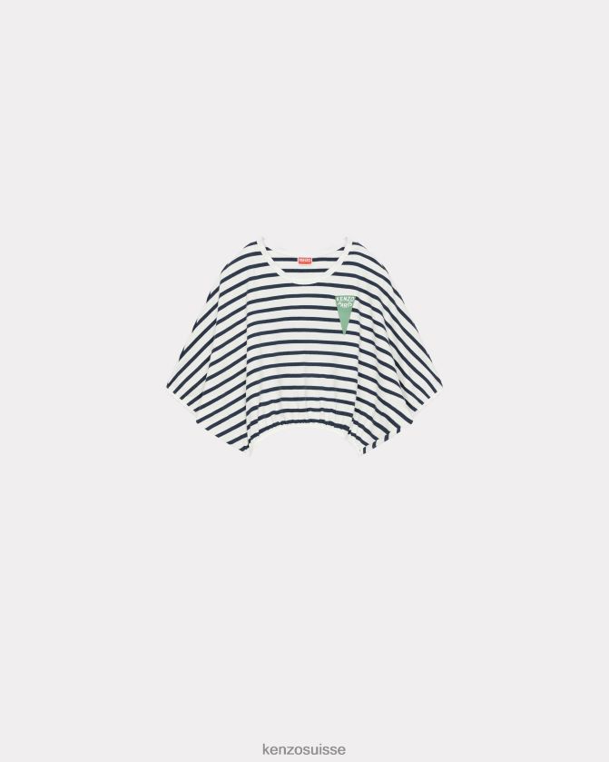 Kenzo t-shirt à rayures nautiques femmes blanc cassé D2804X546 vêtements