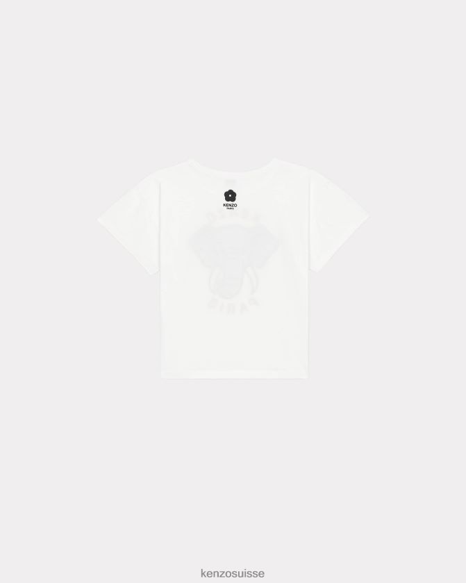 Kenzo t-shirt relax éléphant femmes blanc cassé D2804X379 vêtements