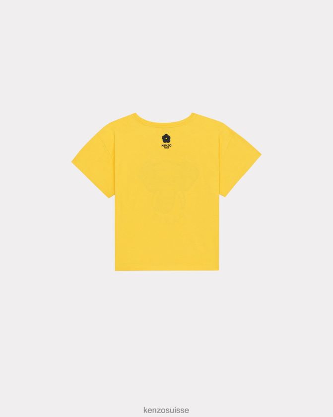 Kenzo t-shirt relax éléphant femmes jaune doré D2804X421 vêtements