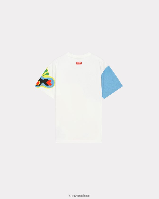 Kenzo t-shirt surdimensionné femmes blanc cassé D2804X602 vêtements