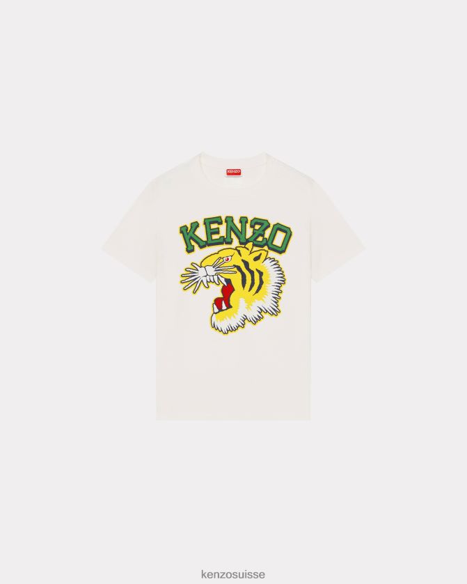 Kenzo t-shirt tigre de Varsity Jungle femmes blanc cassé D2804X476 vêtements
