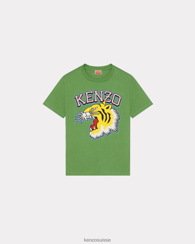 Kenzo t-shirt tigre de Varsity Jungle femmes herbe verte D2804X612 vêtements