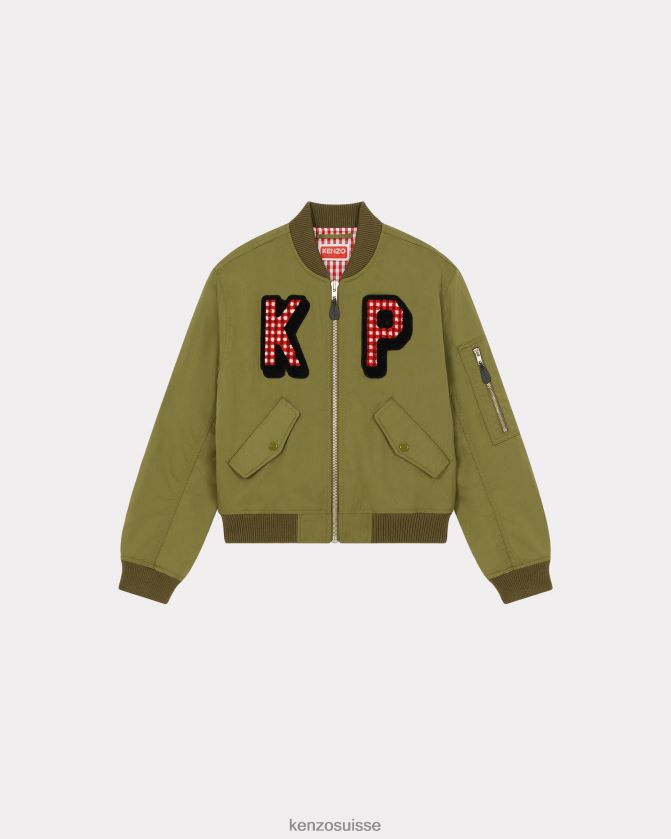 Kenzo Le bomber rétro de Paris femmes kaki D2804X639 vêtements