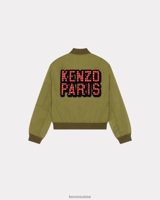 Kenzo Le bomber rétro de Paris femmes kaki D2804X639 vêtements