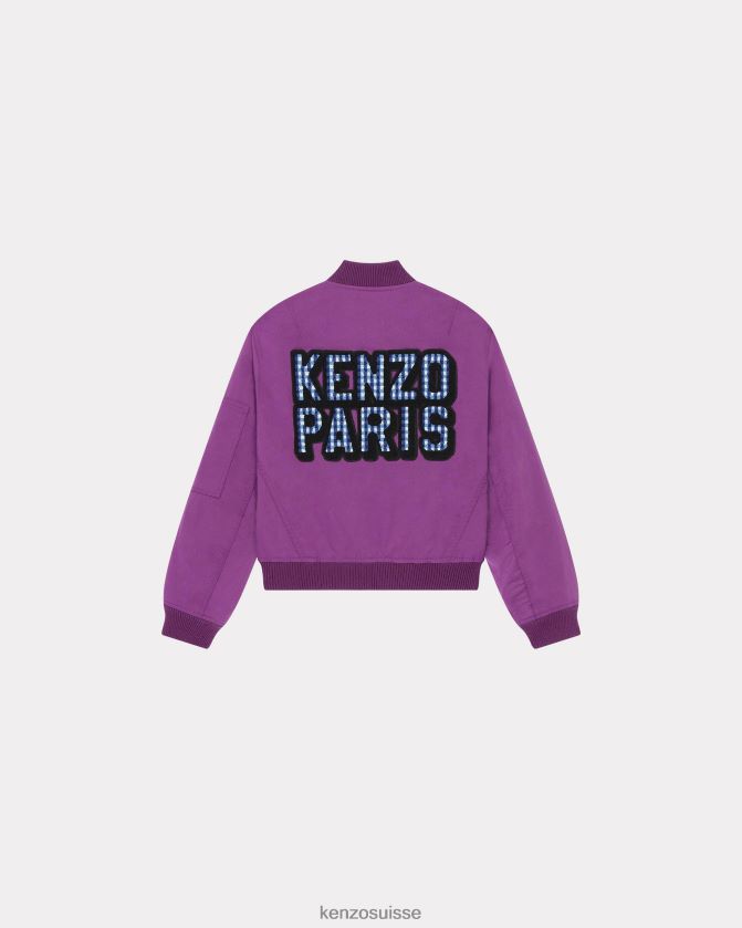 Kenzo Le bomber rétro de Paris femmes violet D2804X624 vêtements