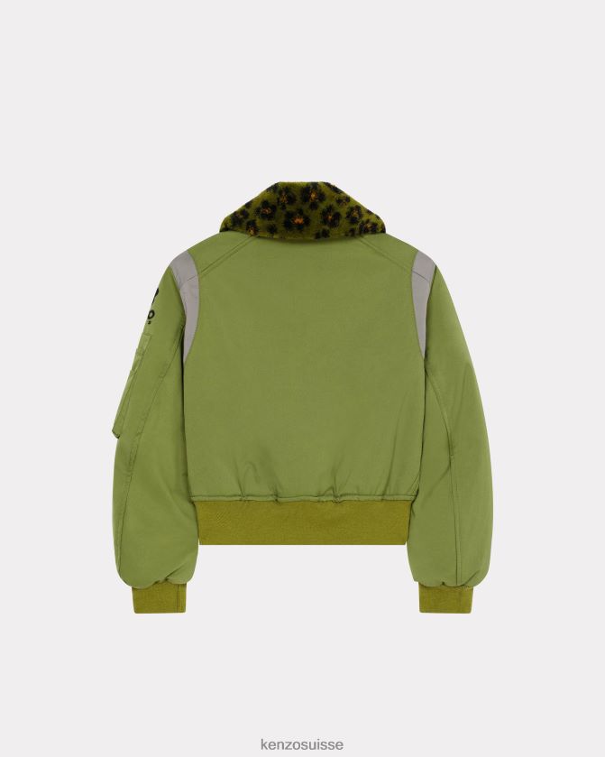Kenzo blouson aviateur Hana léopard femmes kaki D2804X581 vêtements