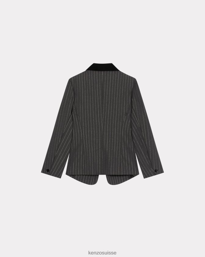 Kenzo veste de costume ajustée à rayures femmes anthracite D2804X387 vêtements