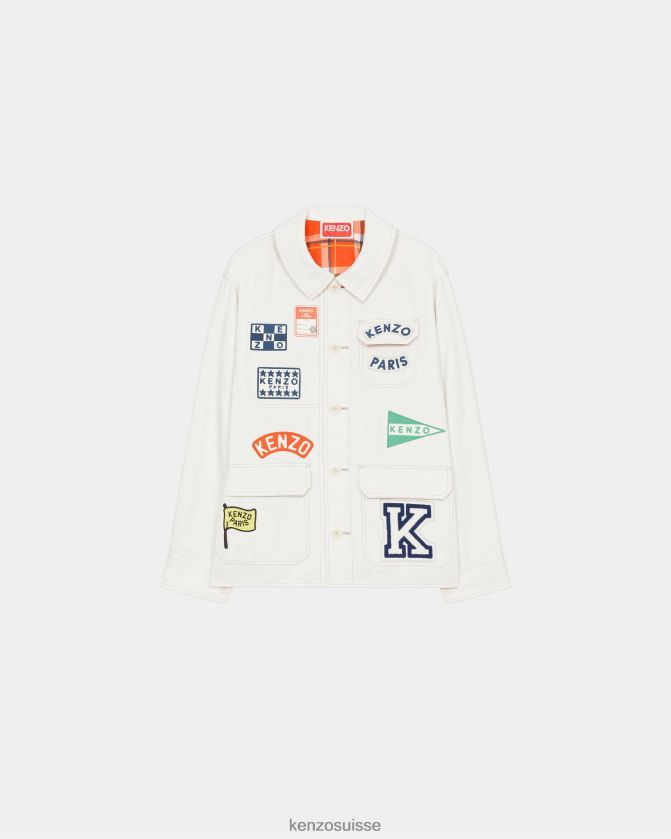 Kenzo veste de travail de marin femmes blanc cassé D2804X566 vêtements