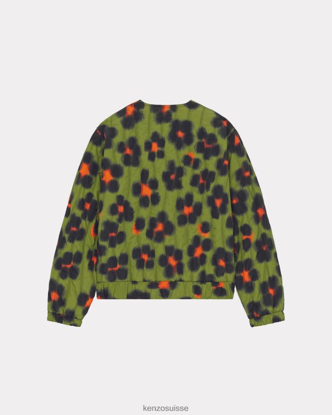 Kenzo veste matelassée réversible Hana Leopard femmes kaki D2804X518 vêtements
