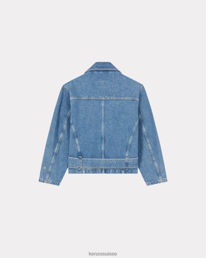 Kenzo veste motard en jean femmes bleu D2804X667 vêtements