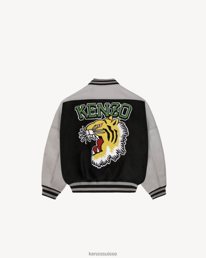 Kenzo veste universitaire tigre femmes noir D2804X586 vêtements