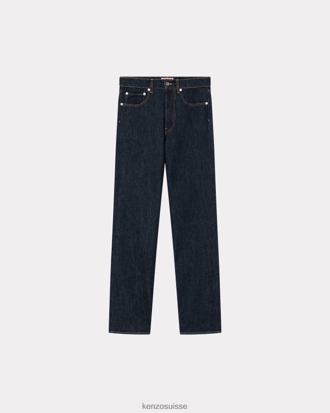 Kenzo jean droit asagao Hommes rincer le denim bleu D2804X210 vêtements