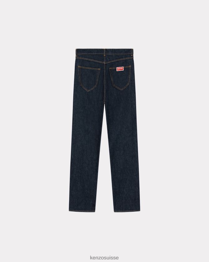 Kenzo jean droit asagao Hommes rincer le denim bleu D2804X210 vêtements