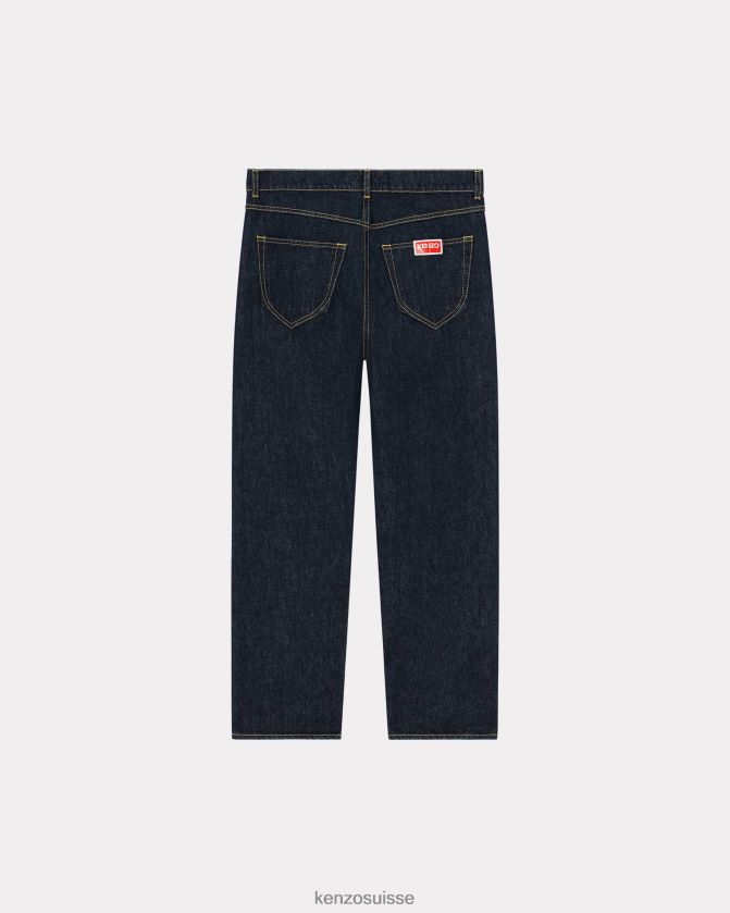 Kenzo jean droit asagao Hommes rincer le denim bleu D2804X85 vêtements