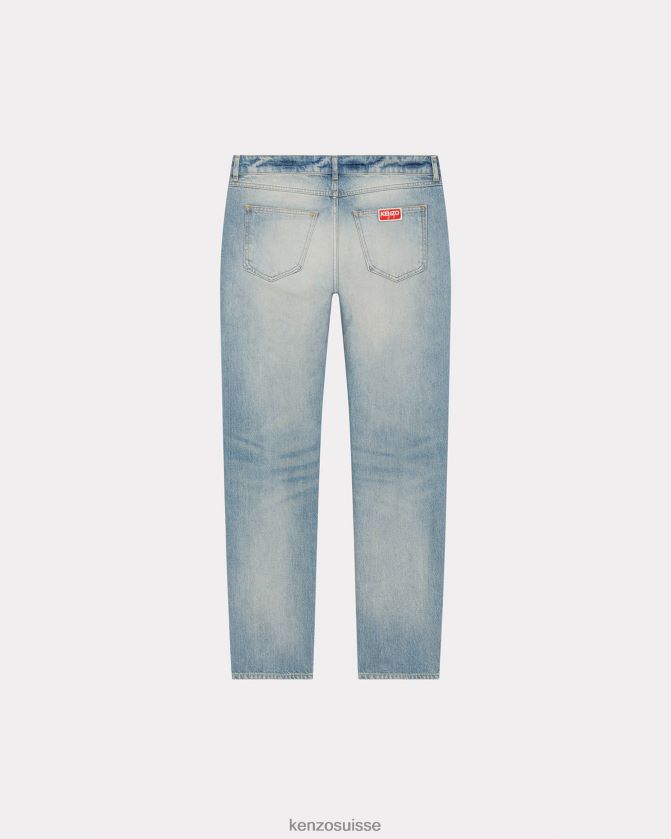 Kenzo jean slim bara Hommes pierre bl denim bleu sale D2804X169 vêtements