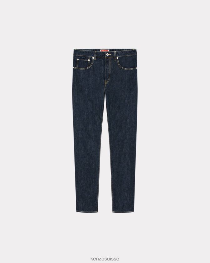Kenzo jean slim bara Hommes rincer le denim bleu D2804X268 vêtements