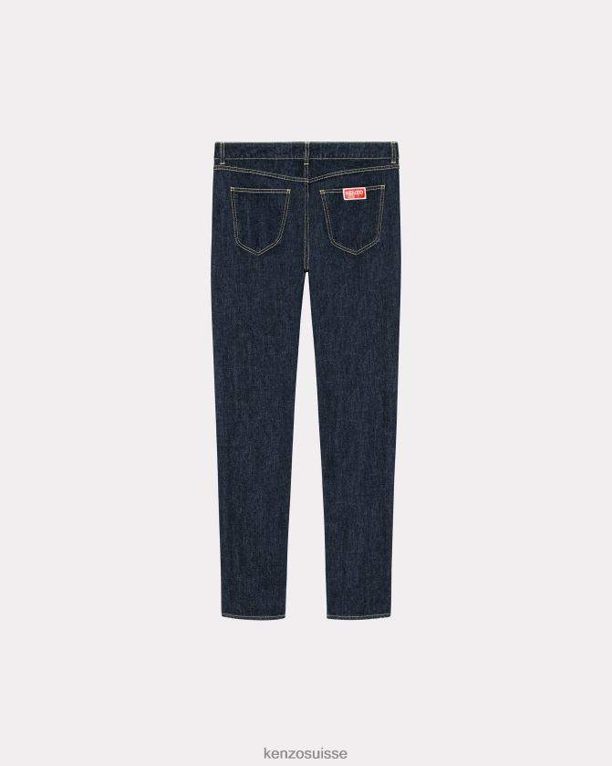 Kenzo jean slim bara Hommes rincer le denim bleu D2804X268 vêtements