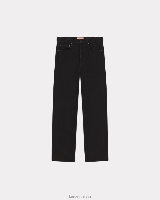 Kenzo jean slim bara Hommes rincer le denim noir D2804X82 vêtements