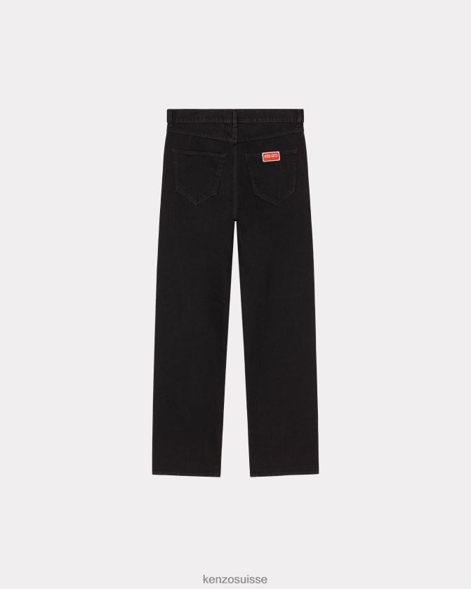 Kenzo jean slim bara Hommes rincer le denim noir D2804X82 vêtements