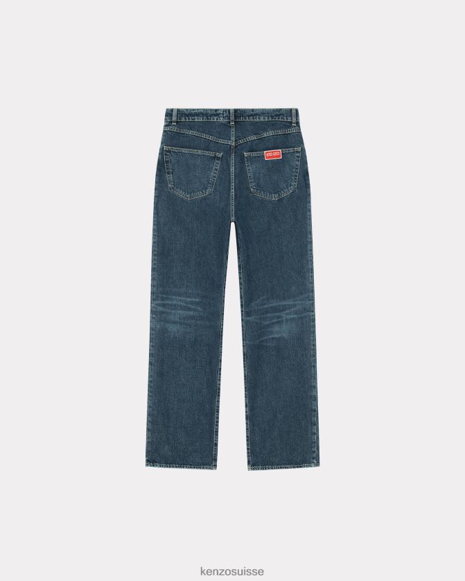 Kenzo suisen jean coupe décontractée Hommes denim bleu pierre foncé D2804X104 vêtements