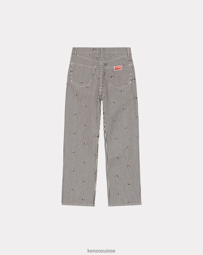 Kenzo suisen jean coupe décontractée Hommes rincer le denim bleu D2804X226 vêtements