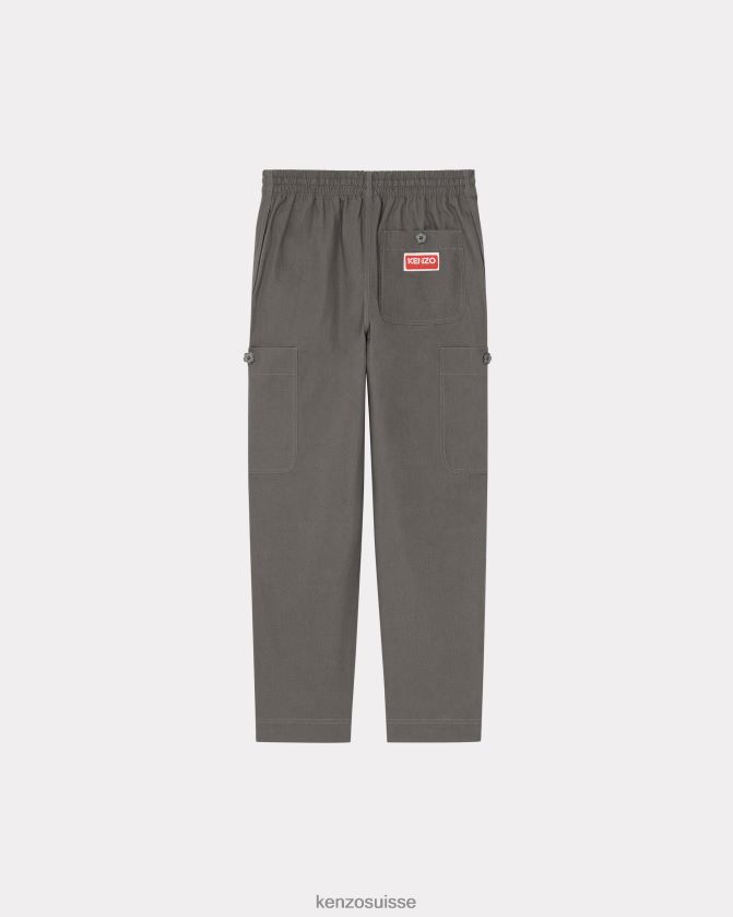 Kenzo pantalon de jogging cargo Hommes gris brumeux D2804X209 vêtements