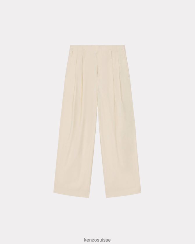 Kenzo pantalon de costume oversize Hommes écru D2804X302 vêtements