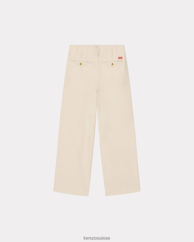 Kenzo pantalon de costume oversize Hommes écru D2804X302 vêtements