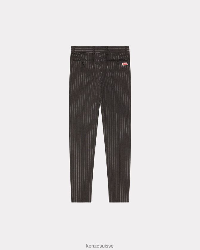 Kenzo pantalon de smoking à rayures Hommes anthracite D2804X34 vêtements