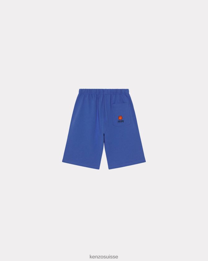 Kenzo short à écusson de fleur de boke Hommes bleu royal D2804X272 vêtements