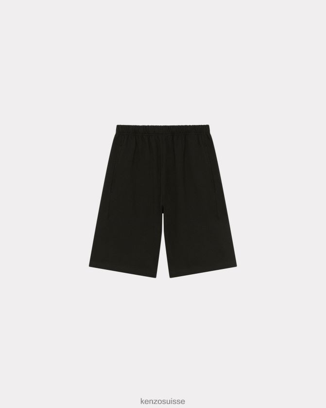 Kenzo short à écusson de fleur de boke Hommes noir D2804X351 vêtements